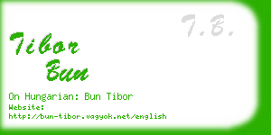 tibor bun business card